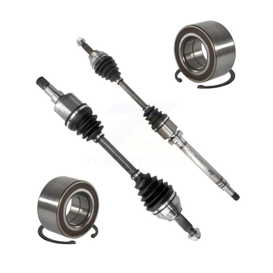CV Axle Drive Shaft Complete Assembly And Wheel Bearing Front Kit For Ford Focus