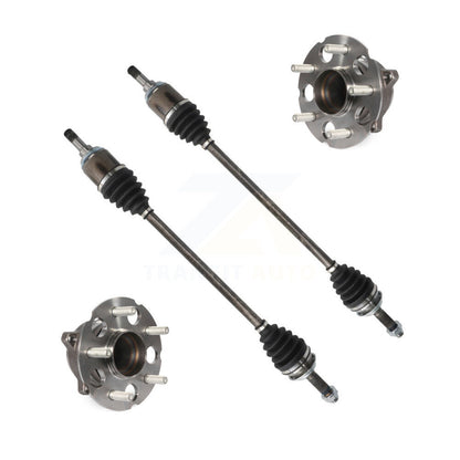 CV Axle Drive Shaft And Wheel Hub Bearing Rear Kit For 2015-2016 Honda CR-V FWD
