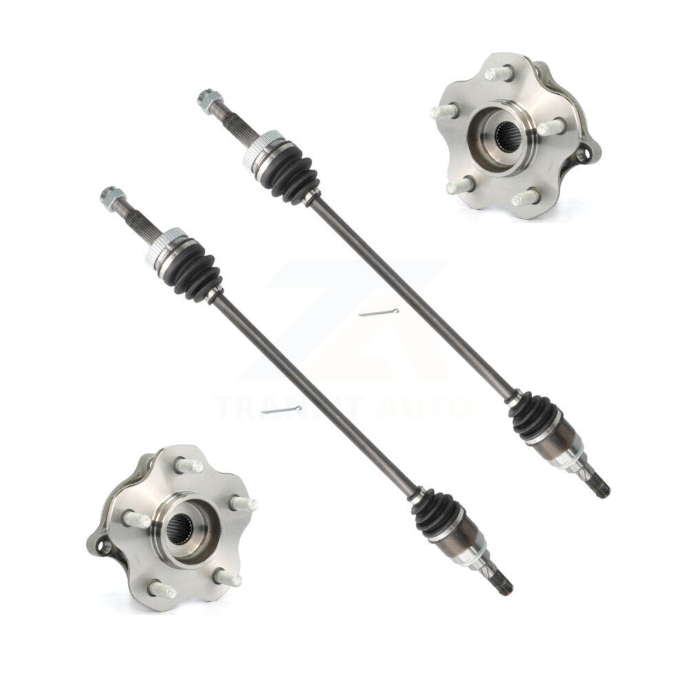 CV Axle Drive Shaft And Wheel Hub Bearing Assembly Rear Kit For Nissan Rogue AWD