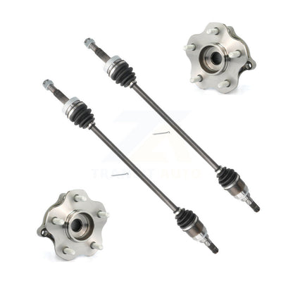 CV Axle Drive Shaft And Wheel Hub Bearing Assembly Rear Kit For Nissan Rogue AWD
