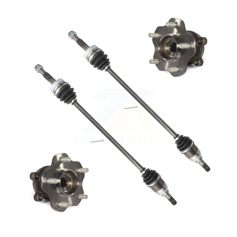 CV Axle Drive Shaft And Wheel Hub Bearing Rear Kit For Nissan Rogue Select AWD