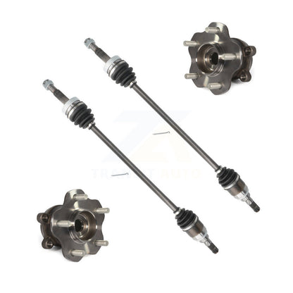 CV Axle Drive Shaft And Wheel Hub Bearing Rear Kit For Nissan Rogue Select AWD