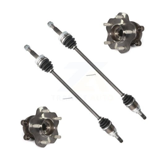 CV Axle Drive Shaft And Wheel Hub Bearing Rear Kit For Nissan Rogue Select AWD