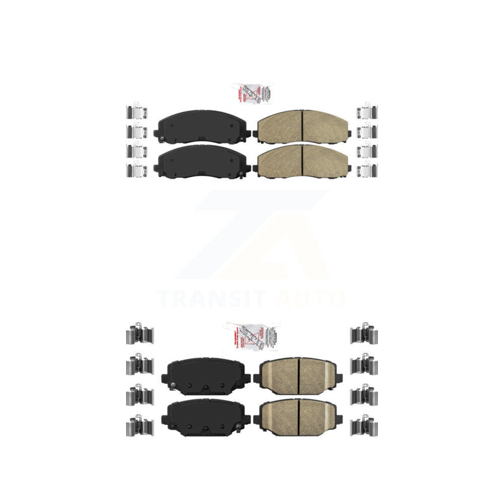 Ceramic Disc Brake Pads Front Rear Kit For Dodge Grand Caravan Journey Chrysler