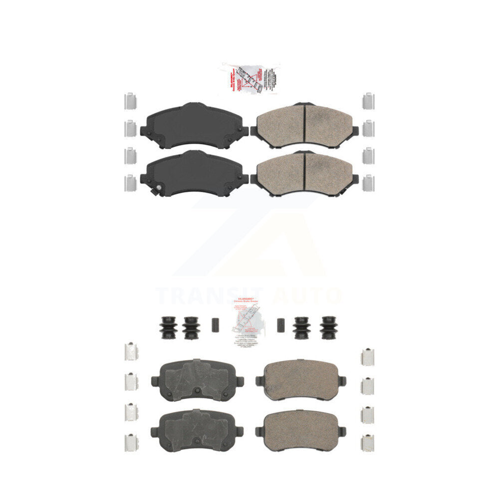 Ceramic Disc Brake Pads Front Rear Kit For Dodge Grand Caravan Journey Chrysler