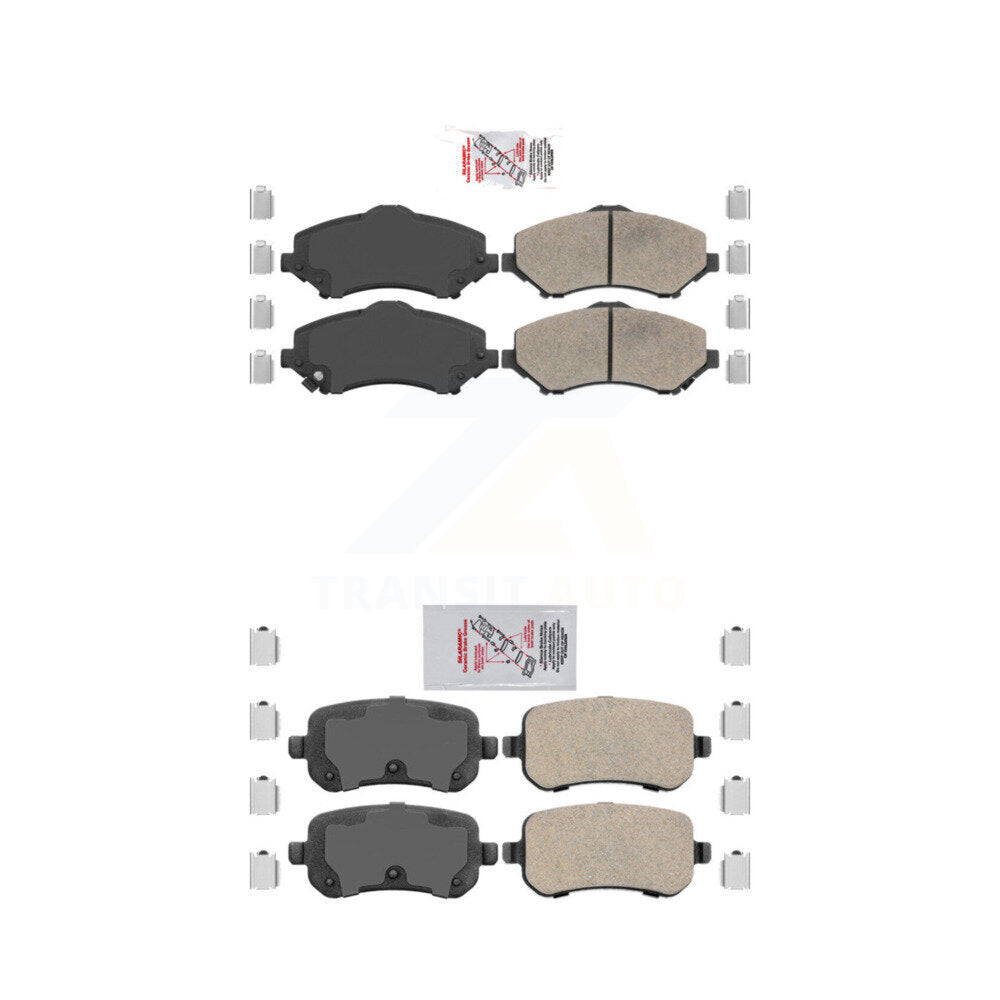Ceramic Disc Brake Pads Front Rear Kit For Dodge Grand Caravan Journey Chrysler