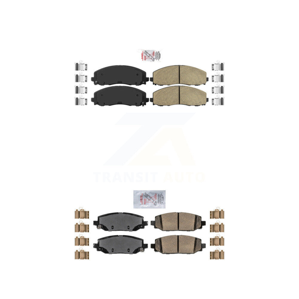 Ceramic Disc Brake Pads Front Rear Kit For Jeep Wrangler