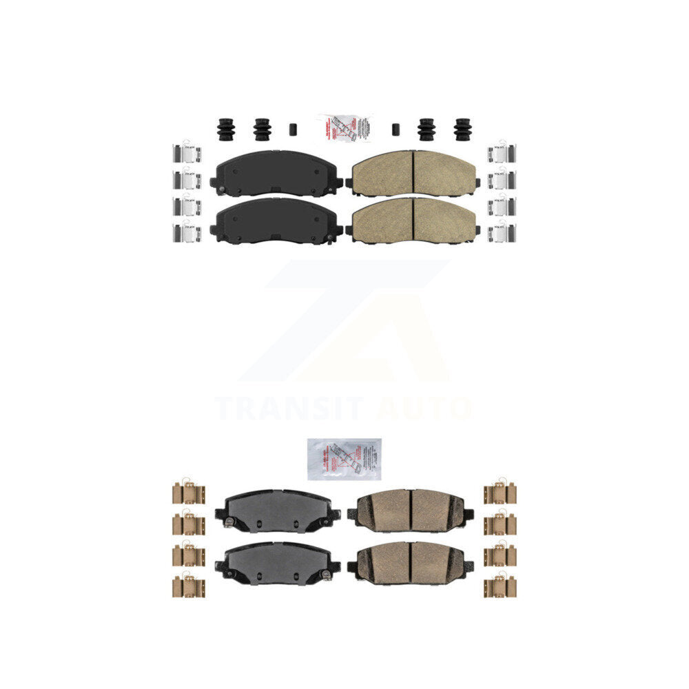 Ceramic Disc Brake Pads Front Rear Kit For Jeep Wrangler