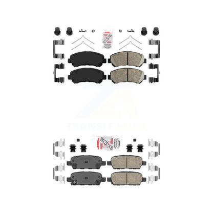 Ceramic Disc Brake Pads Front Rear Kit For 2007-2012 Nissan Sentra SE-R Spec V