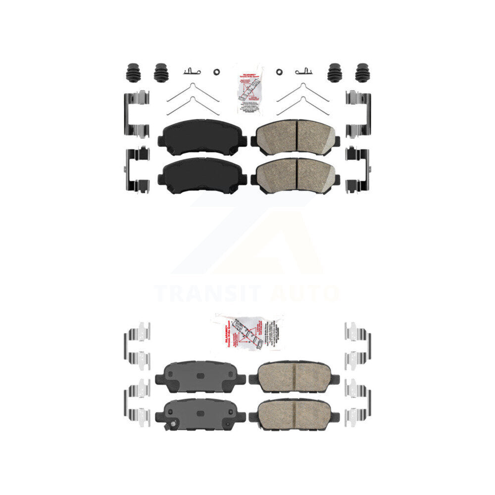 Ceramic Disc Brake Pads Front Rear Kit For 2007-2012 Nissan Sentra SE-R Spec V