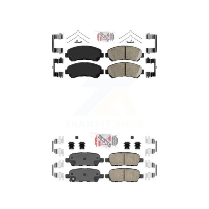 Ceramic Disc Brake Pads Front Rear Kit For 2007-2012 Nissan Sentra SE-R Spec V
