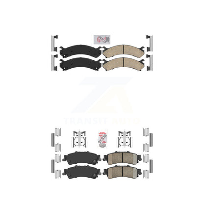 Ceramic Disc Brake Pads Front Rear Kit For Cadillac DTS DeVille GMC Sierra 3500