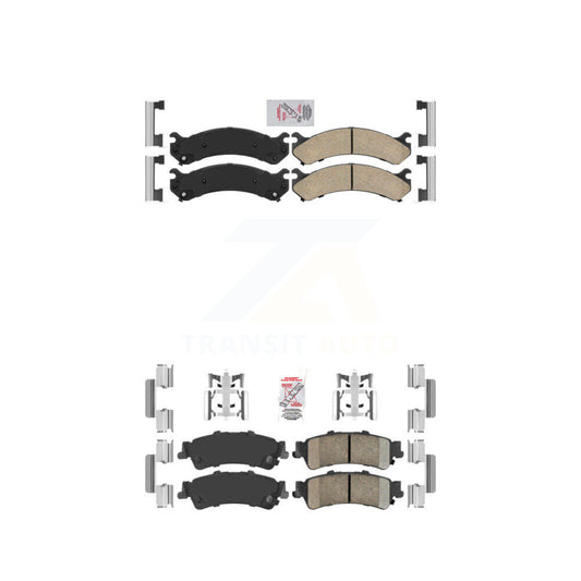 Ceramic Disc Brake Pads Front Rear Kit For Cadillac DTS DeVille GMC Sierra 3500