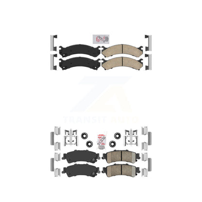 Ceramic Disc Brake Pads Front Rear Kit For Cadillac DTS DeVille GMC Sierra 3500