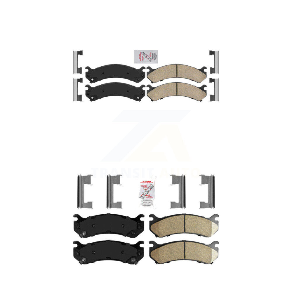 Ceramic Disc Brake Pads Front Rear Kit For Chevrolet GMC Sierra 2500 HD 3500 H2
