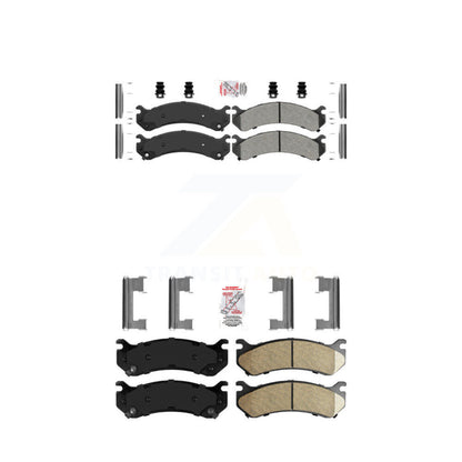 Semi-Metallic Ceramic Disc Brake Pads Front Rear Kit For Chevrolet GMC Sierra HD