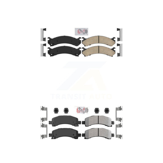 Ceramic Semi-Metallic Disc Brake Pads Front Rear Kit For GMC Chevrolet Savana