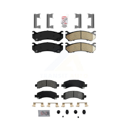 Ceramic Semi-Metallic Disc Brake Pads Front Rear Kit For Chevrolet Avalanche GMC