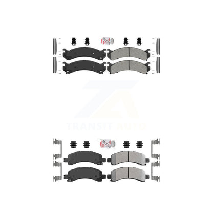 Semi-Metallic Disc Brake Pads Front Rear Kit For GMC Chevrolet Savana 2500 3500
