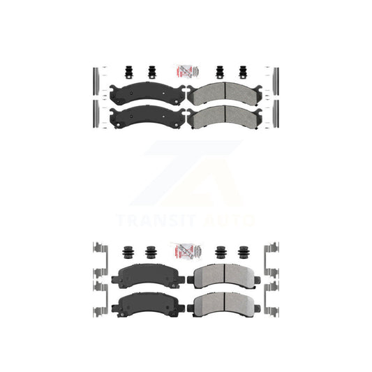 Semi-Metallic Disc Brake Pads Front Rear Kit For GMC Chevrolet Savana 2500 3500