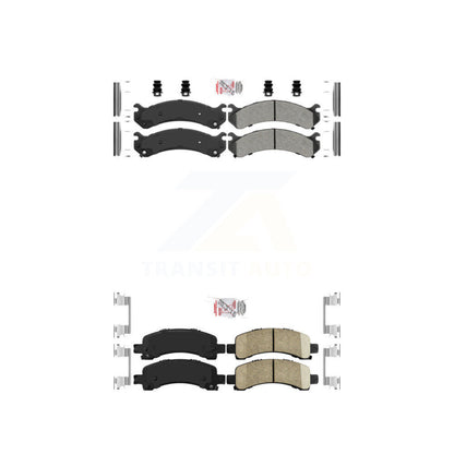 Semi-Metallic Ceramic Disc Brake Pads Front Rear Kit For GMC Chevrolet Savana
