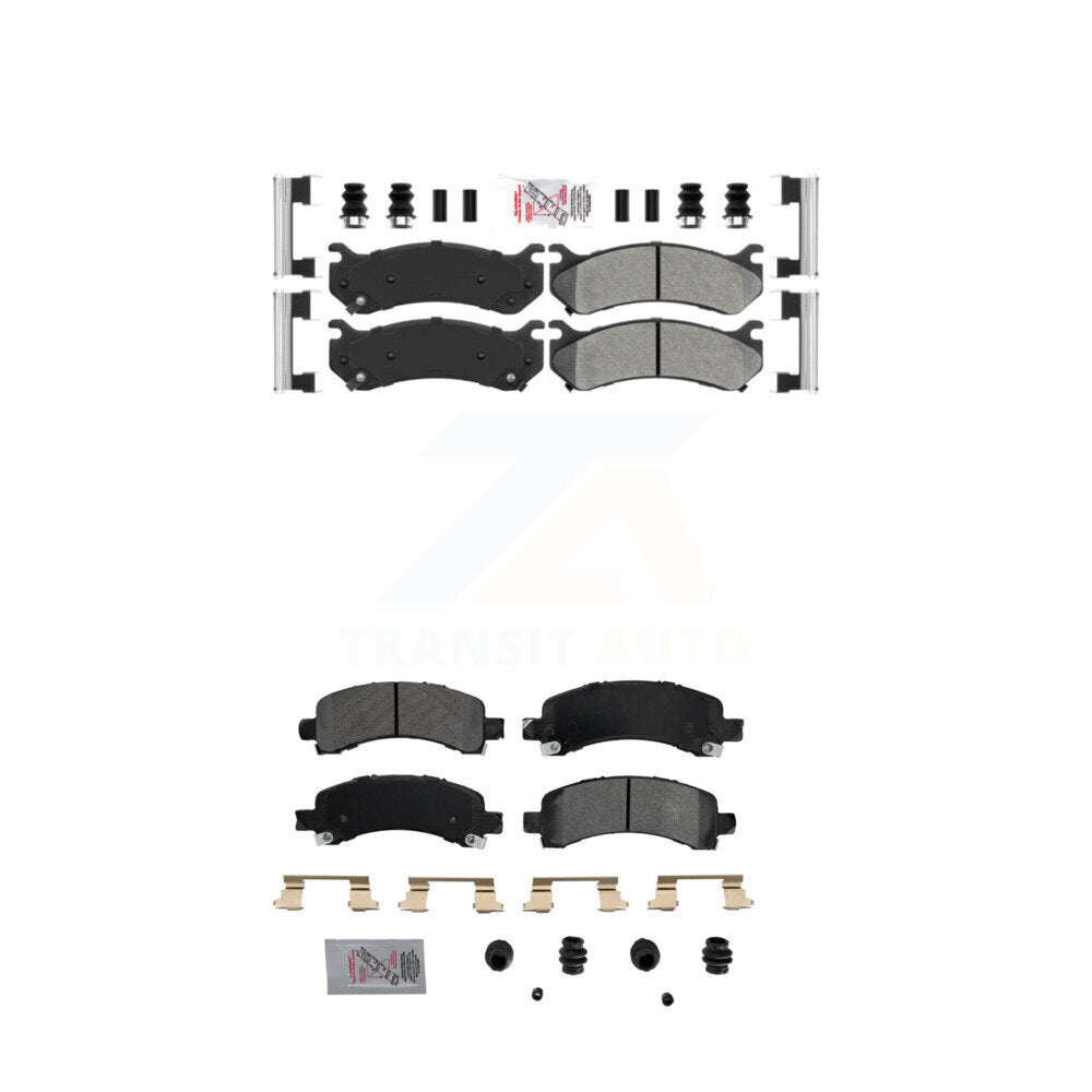 Semi-Metallic Disc Brake Pads Front Rear Kit For Chevrolet Avalanche 1500 GMC XL