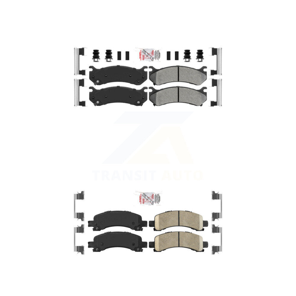 Semi-Metallic Ceramic Disc Brake Pads Front Rear Kit For Chevrolet Avalanche GMC