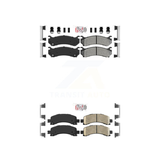 Semi-Metallic Ceramic Disc Brake Pads Front Rear Kit For Chevrolet Avalanche GMC