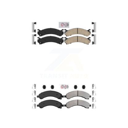 Ceramic Semi-Metallic Disc Brake Pads Front Rear Kit For Chevrolet Express 3500