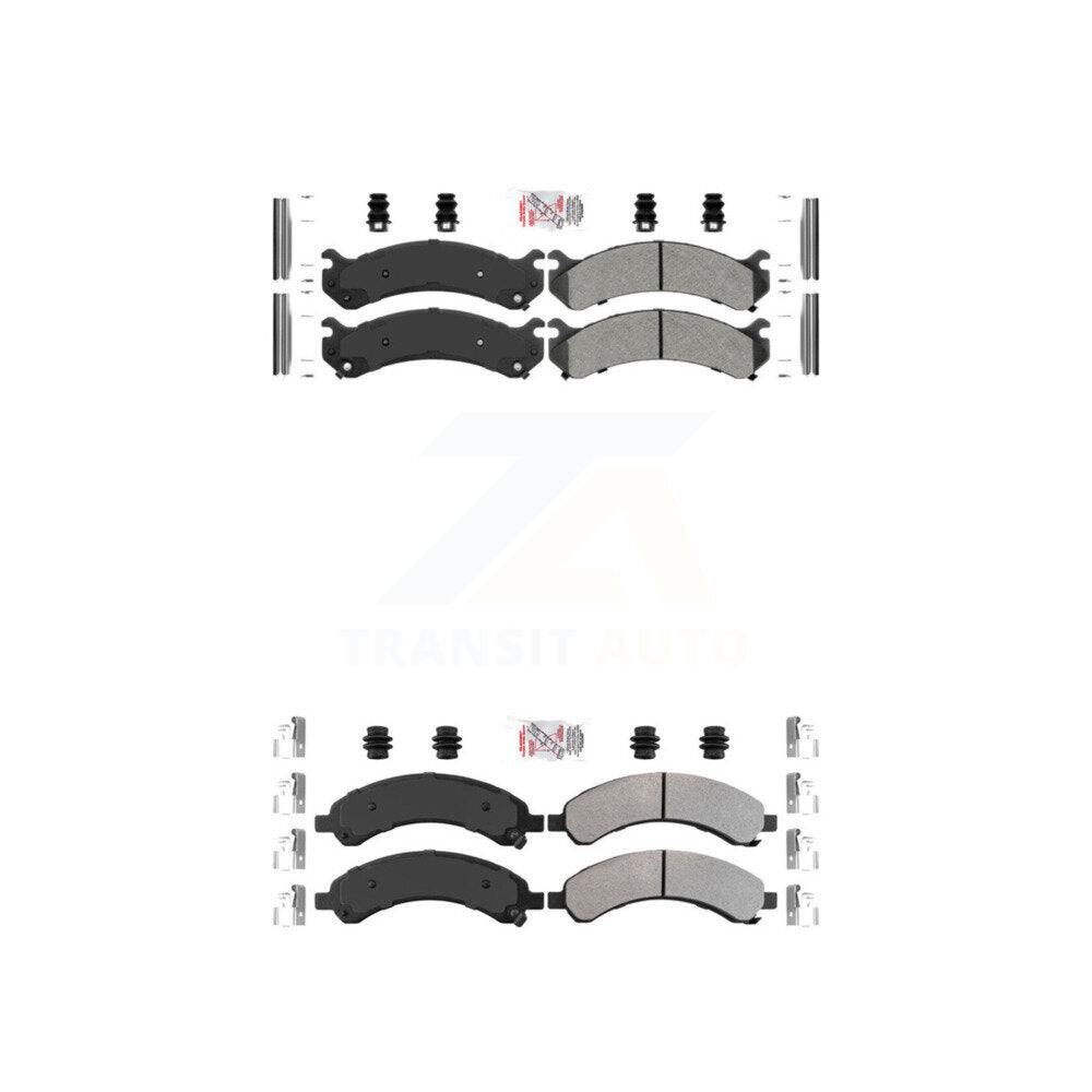 Semi-Metallic Disc Brake Pads Front Rear Kit For Chevrolet Express 3500 GMC