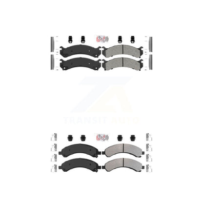 Semi-Metallic Disc Brake Pads Front Rear Kit For Chevrolet Express 3500 GMC