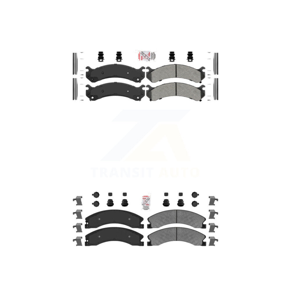 Semi-Metallic Disc Brake Pads Front Rear Kit For GMC Savana 3500 Chevrolet 4500
