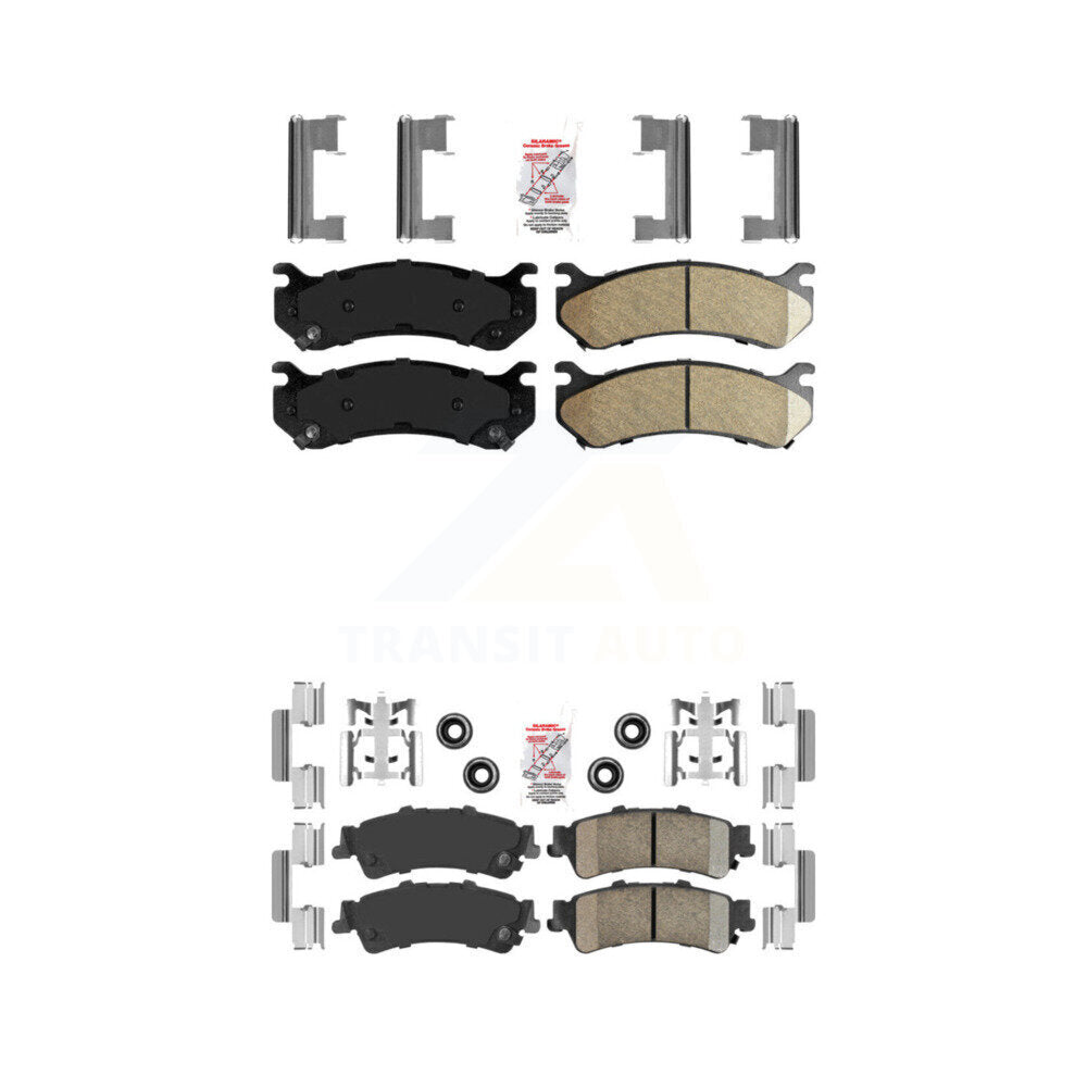 Ceramic Disc Brake Pads Front Rear Kit For Chevrolet GMC Silverado 1500 Sierra