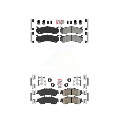 Semi-Metallic Ceramic Disc Brake Pads Front Rear Kit For Chevrolet GMC Silverado