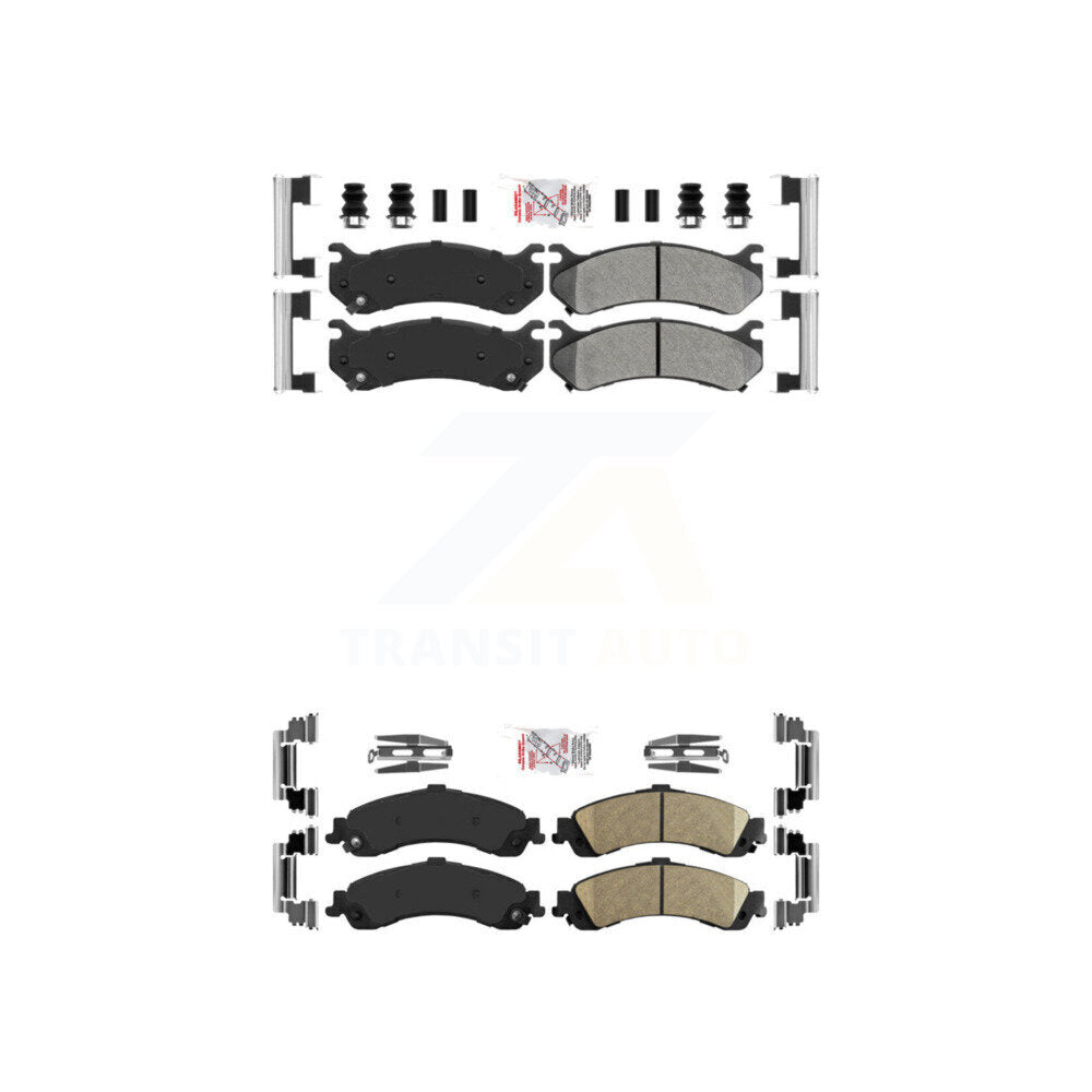 Semi-Metallic Ceramic Disc Brake Pads Front Rear Kit For Chevrolet GMC Silverado