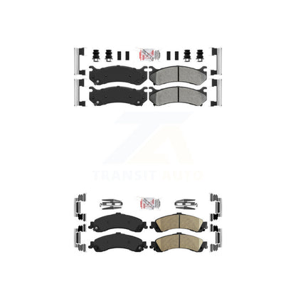 Semi-Metallic Ceramic Disc Brake Pads Front Rear Kit For Chevrolet GMC Silverado