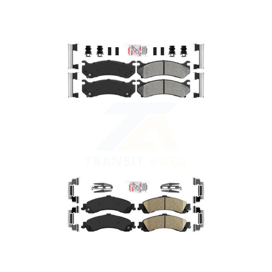 Semi-Metallic Ceramic Disc Brake Pads Front Rear Kit For Chevrolet GMC Silverado