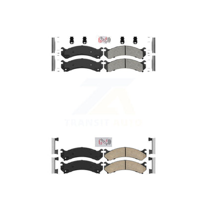 Semi-Metallic Ceramic Disc Brake Pads Front Rear Kit For Chevrolet GMC Silverado