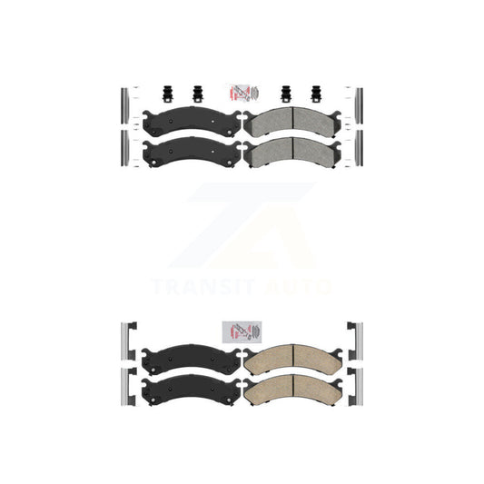 Semi-Metallic Ceramic Disc Brake Pads Front Rear Kit For Chevrolet GMC Silverado