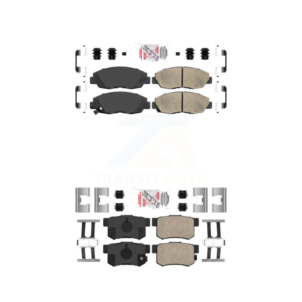 Ceramic Disc Brake Pads Front Rear Kit For Honda Civic Accord Acura EL
