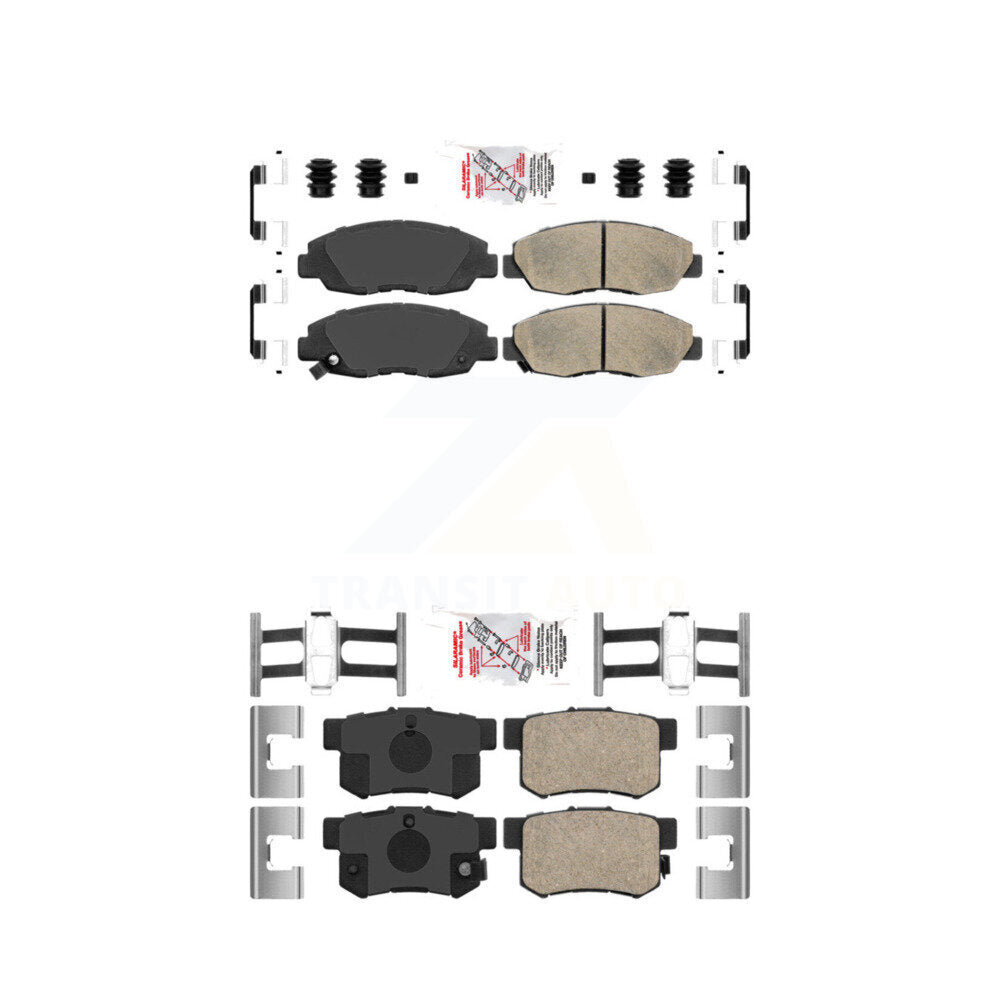 Ceramic Disc Brake Pads Front Rear Kit For Honda Civic Accord Acura EL