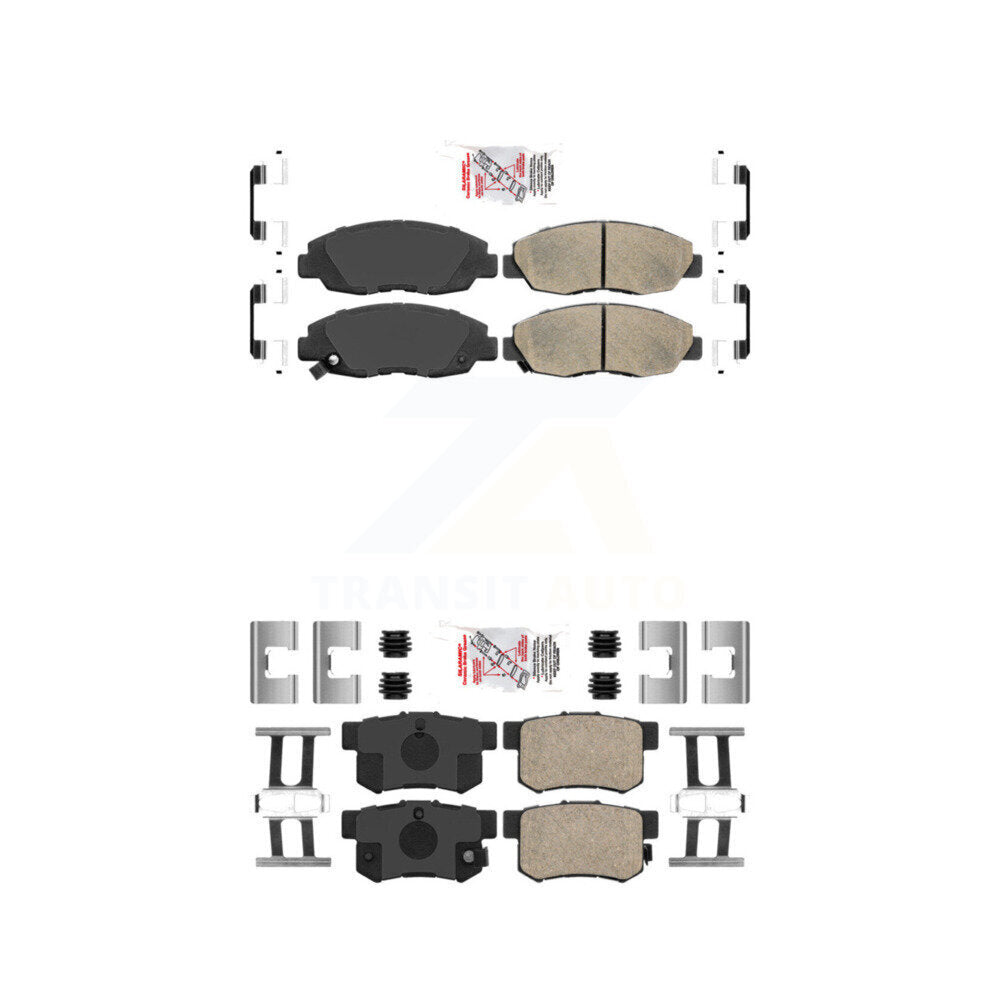 Ceramic Disc Brake Pads Front Rear Kit For Honda Civic Accord Acura EL