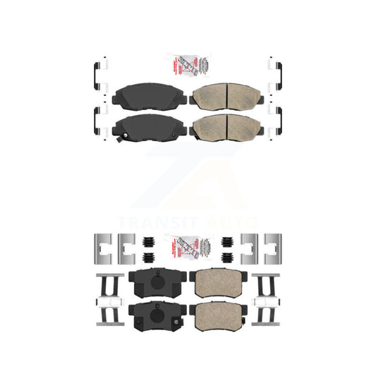 Ceramic Disc Brake Pads Front Rear Kit For Honda Civic Accord Acura EL