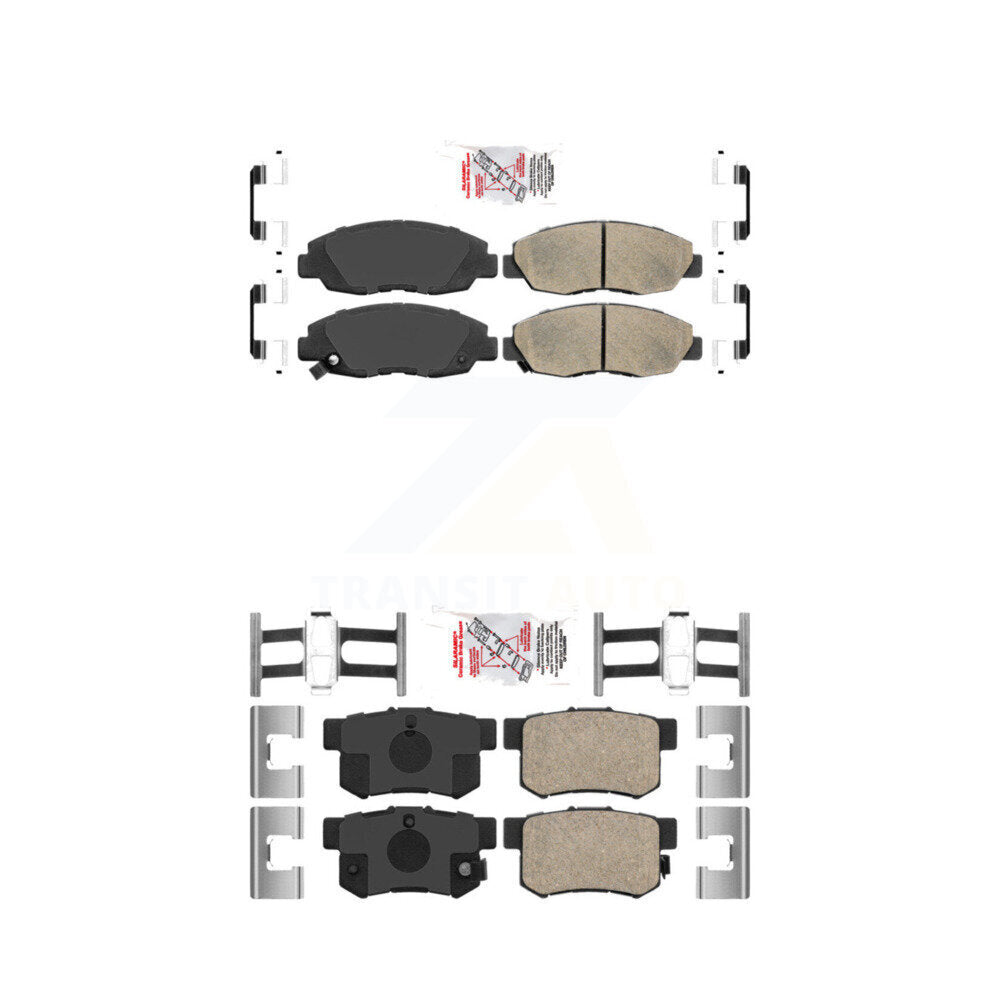 Ceramic Disc Brake Pads Front Rear Kit For Honda Civic Accord Acura EL