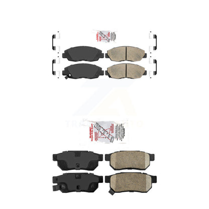 Ceramic Disc Brake Pads Front Rear Kit For Honda Civic Acura EL