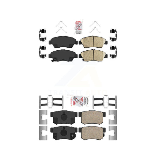 Ceramic Disc Brake Pads Front Rear Kit For Honda Civic