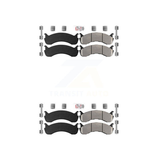 Semi-Metallic Disc Brake Pads Front Rear Kit For Kenworth T370 Thomas Peterbilt