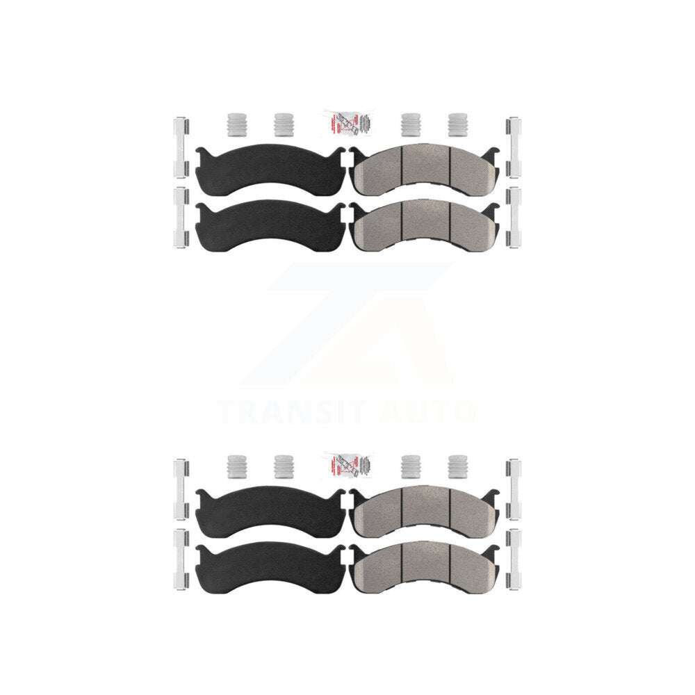 Semi-Metallic Disc Brake Pads Front Rear Kit For Freightliner M2 106 Kenworth IC