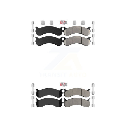 Semi-Metallic Disc Brake Pads Front Rear Kit For Freightliner M2 106 Kenworth IC
