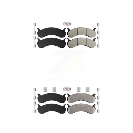 Semi-Metallic Disc Brake Pads Front Rear Kit For Kenworth T370 International M2